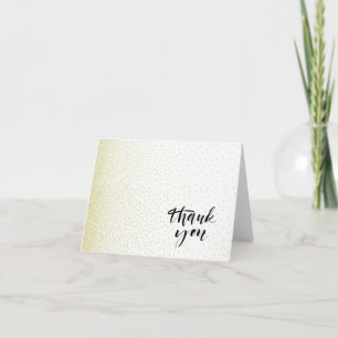 Elegant Gold Dust Thank You Note Cartes