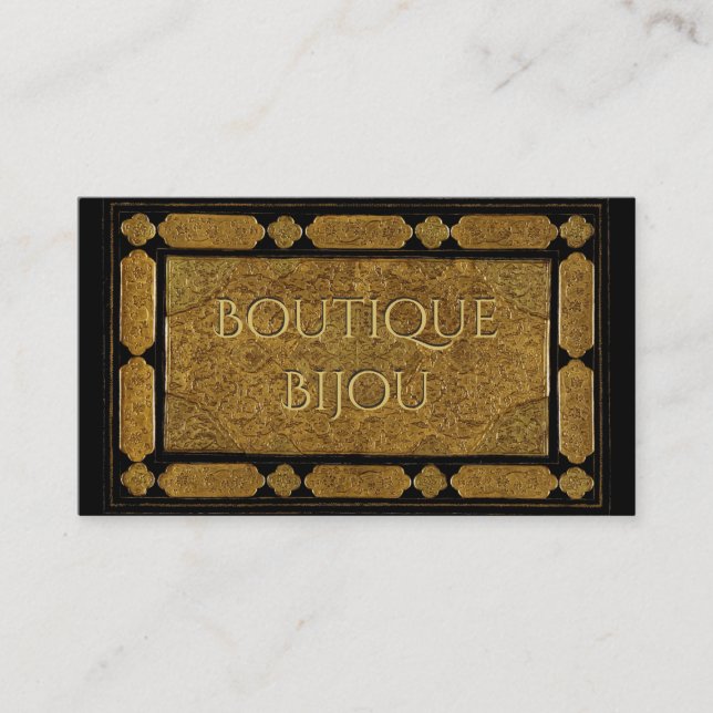 Elegant Gold Engraved Business Card (Front)