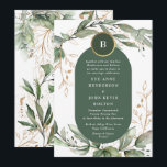Elegant Gold Eucalyptus Greenery Boho Moss Green Invitation<br><div class="desc">Elegant Gold Eucalyptus Greenery Boho Moss Green Wedding Invitation</div>