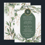 Elegant Gold Eucalyptus Greenery Boho Moss Green Invitation<br><div class="desc">Elegant Gold Eucalyptus Greenery Boho Moss Green Wedding Invitation</div>