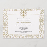 Elegant Gold Fleur de Lis Event Invitations