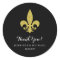 Elegant Gold Fleur de Lis for Wedding on Black