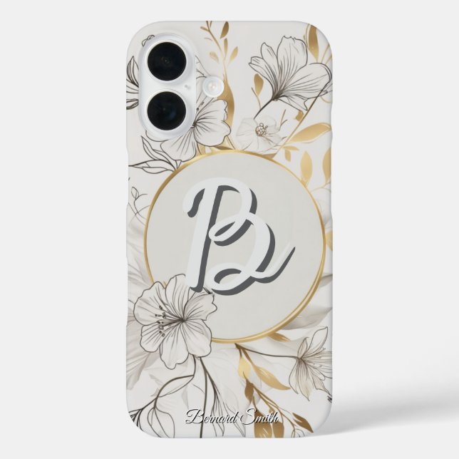 Elegant Gold Floral | Chic Botanical Design Case-Mate iPhone Case (Back)