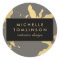 Elegant Gold Floral III Personalized Stickers