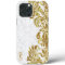 Elegant Gold Floral Lace White Damasks