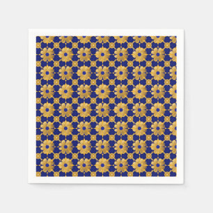 "Elegant Gold Floral Napkins – Luxury Event Decor"