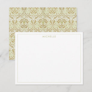 Elegant Gold Floral Pattern Card