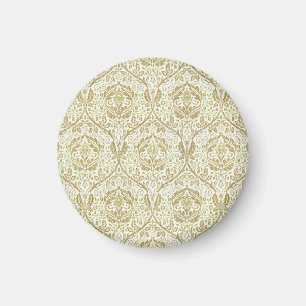 Elegant Gold Floral Pattern Magnet