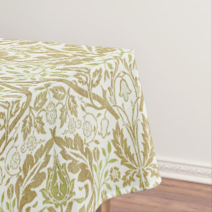 Elegant Gold Floral Pattern Tablecloth