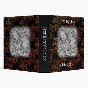 Elegant Gold Flowers Frame Your Photo Personalized Binder