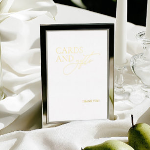Elegant Gold Foil Cards and Gifts Wedding