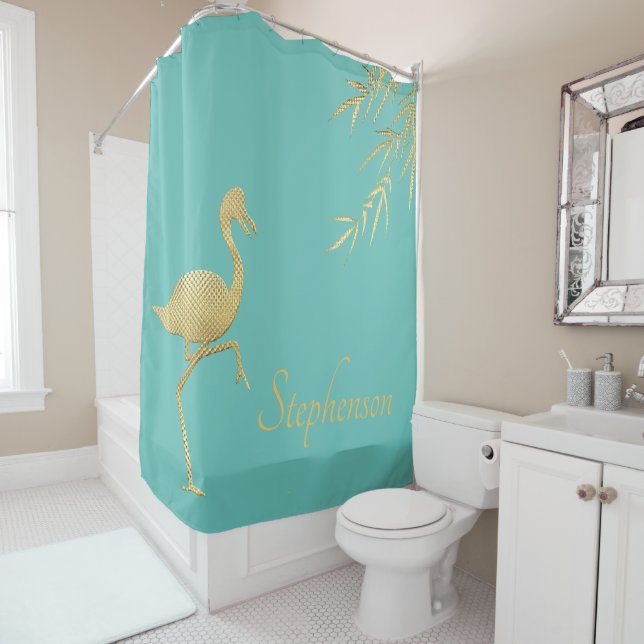 Elegant Gold Foil Flamingo Personalized (In Situ)
