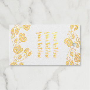Elegant Gold Foil Floral Gift Tag – Customizable 