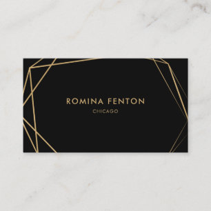 Elegant Gold Foil Frames Modern Professional Business Card