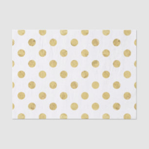 Elegant Gold Foil Polka Dot Pattern - Gold & White Tissue Paper