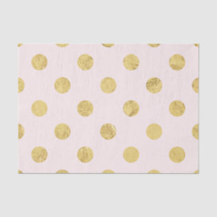 Elegant Gold Foil Polka Dot Pattern - Pink & Gold Tissue Paper