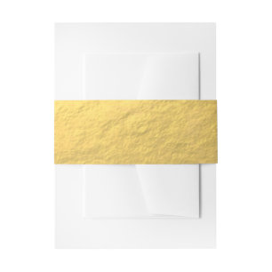 Elegant Gold Foil Printed Invitation Belly Band