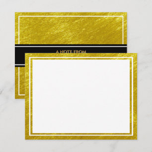 Elegant Gold Foil Texture, Professional Stationery Card