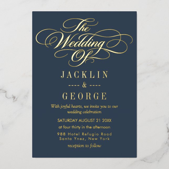 Elegant Gold Foil Wedding (Front)