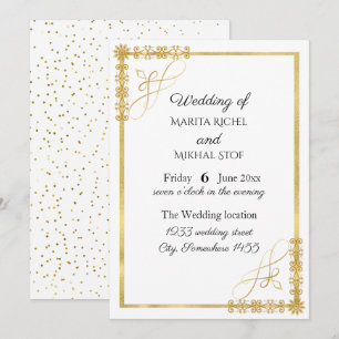 Elegant Gold Foil Wedding Invitation