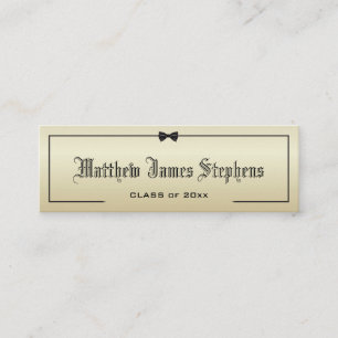 Elégant Gold Formal Graduation Nom Carte Insérer