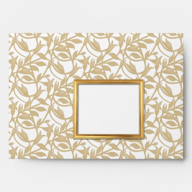 Elegant Gold Frame A7 Envelope (Front)