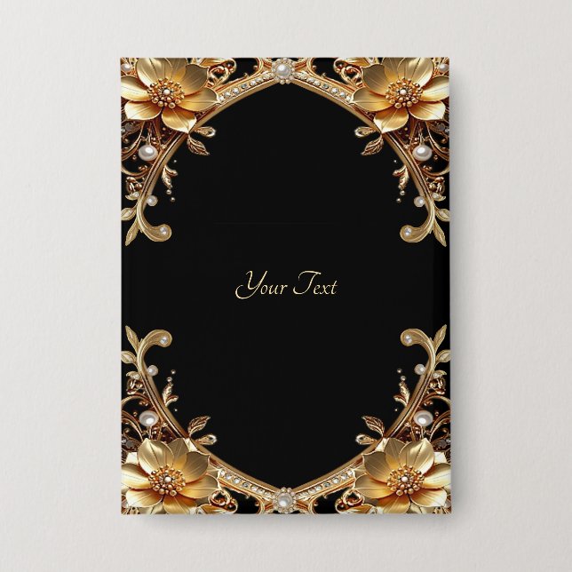 Elegant Gold Frame Button (Front)