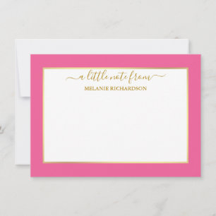 Elegant Gold Frame - Choose Size - Hot Pink Card