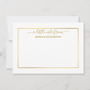 Elegant Gold Frame - Choose Size - Personalized Card