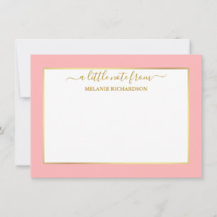 Elegant Gold Frame - Choose Size - Pink Blush Card