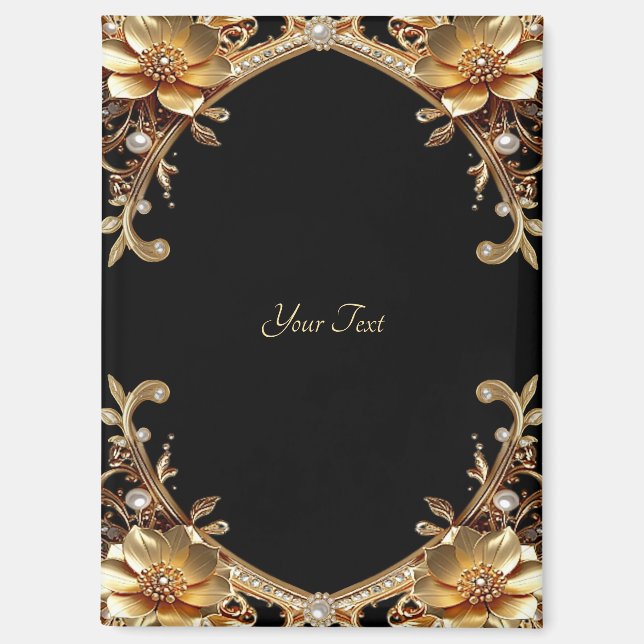 Elegant Gold Frame Magnet (Front)