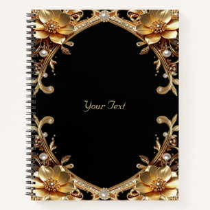 Elegant Gold Frame Notebook