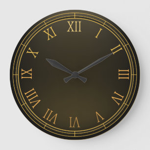 Elegant Gold Frame & Roman Numerals   Wall Clock