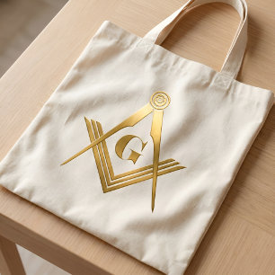 Elegant Gold Freemason Brotherhood Tote Bag