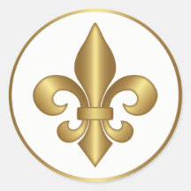 Elegant Gold French Fleur de Lis Symbol