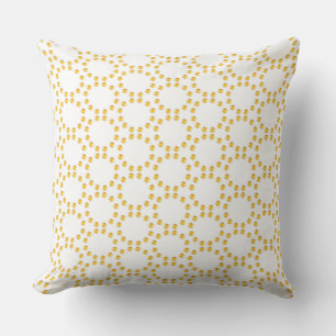 Elegant Gold Geometric Pattern Throw Pillow
