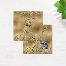 Elegant Gold Glitter and Foil Business Card