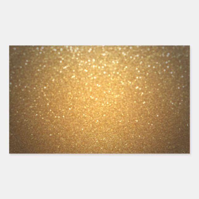 Elegant Gold Glitter Blank Template Add Your Text Sticker (Front)