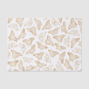 Elegant Gold Glitter Butterfly Tissue Paper