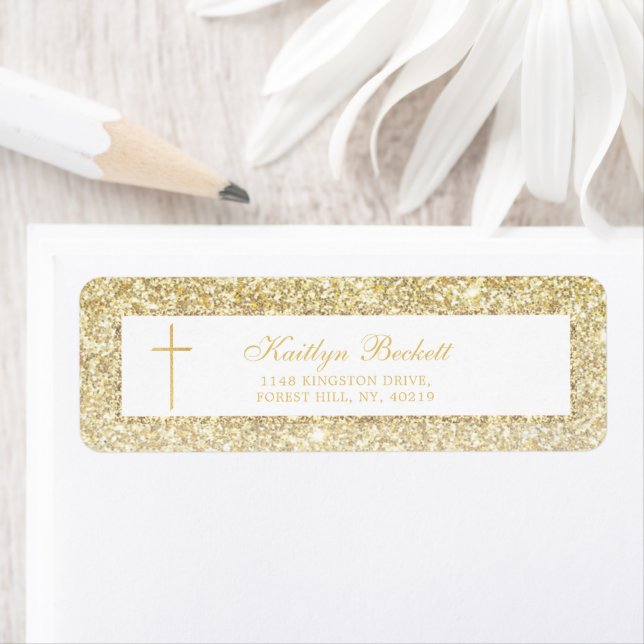 Elegant Gold Glitter Confirmation Or Baptism (Insitu)