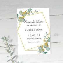 Elegant Gold Glitter Eucalyptus Greenery 