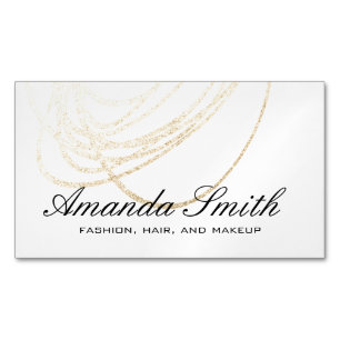 Elegant Gold Glitter Expressive Magnetic Business Card