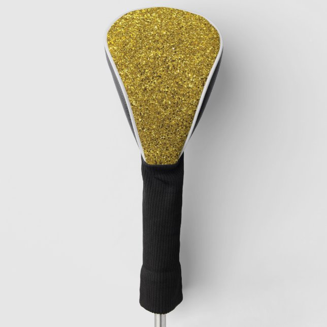 Elegant Gold Glitter  Golf Head Cover (Front)