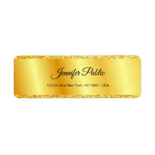 Elegant Gold Glitter Look Hand Script Template