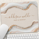 Elegant Gold Glitter Marble Agate Modern Chic Mouse Pad<br><div class="desc">Elegant Gold Glitter Marble Agate Modern Chic Mouse Pad. Perfect for makeup artists,  hair stylists,  cosmetologists,  and more!</div>