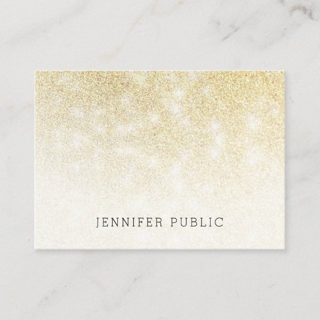 Elegant Gold Glitter Modern Professional Template Business Card (Front)