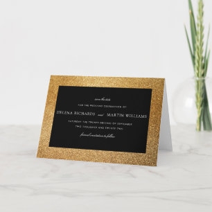Elegant Gold Glitter   Save The Date Typography Announcement