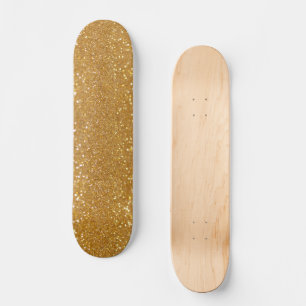 Elegant Gold Glitter  Skateboard