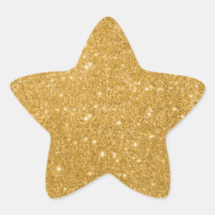 Elegant Gold Glitter Star Sticker