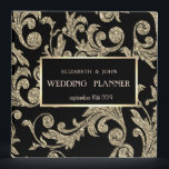 Elegant Gold Glitter Swirls Binder<br><div class="desc">Elegant gold glitter swirls wedding planner.</div>